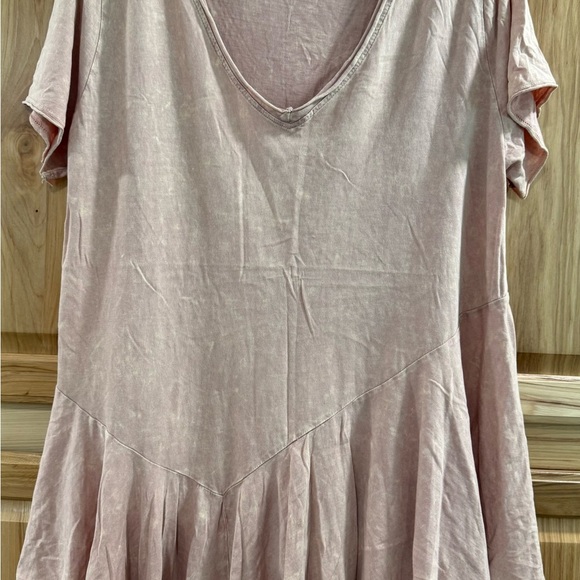 Eri + Ali Anthropologie Blush Sun-Washed Asymmetrical Peplum Boho Women's Top - Picture 4 of 11